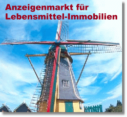 Dies ist die Starseite vom Anzeigenmarkt für Gewerbeimmobilien, Beteiligungen, Unternehmensverkauf in der Lebensmittelwirtschaft. Lebensmittel-Gewerbeimmobilien